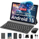 Tablette tactile tabwee t20 10. 1  ram 24go rom 256go - sd 2to, 5g wifi, android 15, ia gemini 2. 0, ...