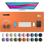 Tapis de bureau en cuir pu, sous main bureau / tapis de souris antidrapant / tapis de table impermable ...