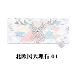 Tapis de bureau en marbre kawaii, joli tapis de souris de style nordique, grand accessoire de bureau ...