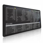 Tapis de bureau � raccourcis clavier grand format antid�rapant yonis