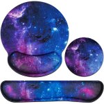 Tapis de souris 3 en 1, tapis souris ergonomique avec coussin en gel + repose - poignets clavier + sous ...