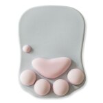 Tapis de souris 3d en forme de patte de chat, confortable et ergonomique, repose poignet, en mousse  ...