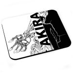 Tapis de souris akira main robot cyborg manga noir et blanc