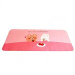 Tapis de souris antidrapant en pvc souple, impermable, mignon, dessin anim, clavier de bureau, grande ...
