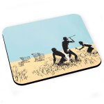 Tapis de souris banksy trolleys chariot chasseur tribu chasse street art Tapis de souris banksy trolleys chariot chasseur tribu chasse street art