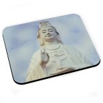 Tapis de souris bouddha debout en marbre blanc karana mudra conjuration du mal Tapis de souris bouddha debout en marbre blanc karana mudra conjuration du mal