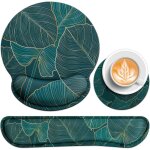 Tapis de souris avec coussin gel, 3 en 1 avec tapis de souris ergonomique avec mousse m�moire + repose ...