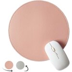 Tapis de souris en cuir pu, tapis de souris de bureau antid�rapant double face avec bord cousu, tapis ...