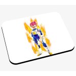 Tapis de souris dragon ball super vegeta super saiyan cheveux rose aura de puissance anime manga japon ...
