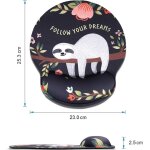 Tapis de souris ergonomique avec coussin en gel avec repose - poignet