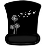 Tapis de souris ergonomique avec coussin en gel avec repose - poignet en gel motif pissenlit