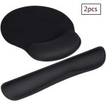 Tapis de souris, tapis de souris ergonomiques pour pc, ensemble de support de poignet de clavier de souris ...