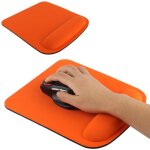 Tapis de souris ergonomique repose poignet ultra fin confort optimal orange - yonis