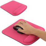 Tapis de souris ergonomique repose poignet ultra fin confort optimal rose - yonis