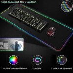 Tapis de souris gamer lumineux tapis de souris led light gaming mouse pad avec led r�tro - eclairage ...