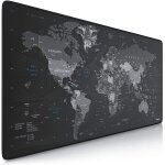 - tapis de souris gaming global wolf 900x400mm - sous - main bureau gamer extra large xxl en tissu, base ...