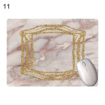 Tapis de souris l�ger et flexible pour bureau, � bords dor�s, motif marbre, pour �tudiants