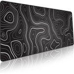 Tapis de souris minimaliste avec motif carte topographique - etendu grand tapis de bureau de jeu xl antid�rapa ...