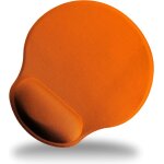 Tapis de souris orange. base antid�rapante en silicone et repose - poignet rembourr�. ergonomique. r�duit ...
