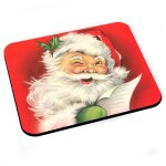 Tapis de souris pere noel clin d'oeil vintage retro santa claus 50's
