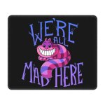 Tapis de souris personnalise en caoutchouc antiderapant, motif chat du cheshire, impermeable, avec bords ...