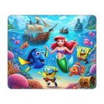 Tapis de souris personnalise le monde de nemo, antiderapant, en caoutchouc, avec bords cousus durables, ...