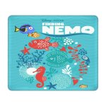 Tapis de souris personnalise le monde de nemo avec bord verrouillable, carr, antiderapant, base en caoutchouc ...
