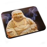Tapis de souris petit bouddha assit rieur style chinois ivoire