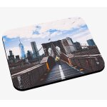 Tapis de souris pont de brooklyn accès piétons grattes - ciel new - york usa Tapis de souris pont de brooklyn accès piétons grattes - ciel new - york usa