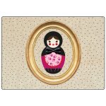 Tapis de souris poup�e russe pois by cbk