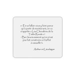 Tapis de souris rectangle arthur table ronde citation kaamelott