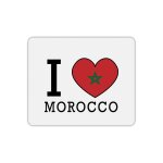 Tapis de souris rectangle i love drapeau maroc
