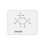 Tapis de souris rectangle imprimé chimie glucose Tapis de souris rectangle imprimé chimie glucose