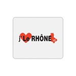 Tapis de souris rectangle imprim� j'aime le rh�ne
