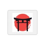 Tapis de souris rectangle imprim� temple japonais