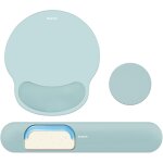 Tapis de souris et repose - poignet pour clavier, tapis de souris ergonomique 3 en 1 en mousse a m�moire ...