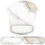 Tapis de souris et repose - poignet clavier, mouse pad ergonomique en mousse a m�moire pour bureau ordinateur, ...