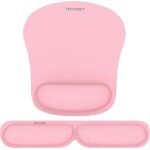 Tapis de souris et repose - poignet clavier, mouse pad ergonomique en mousse a mmoire pour bureau ordinateur, ...