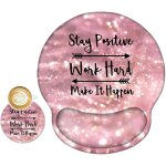 Tapis de souris avec repose poignet en gel, tapis de souris ergonomique, confort avec repose - poignet ...