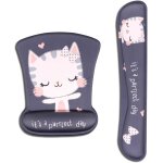 Tapis de souris avec repose - poignets motif coussin en gel pour clavier tapis souris ergonomique avec ...