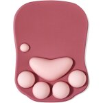 Tapis de souris avec repose poignet, rouge, tapis de souris ergonomique, tapis de souris chat kawaii, ...