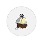 Tapis de souris rond bateau de pirate 2