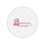 Tapis de souris rond b�b� lapin en cours