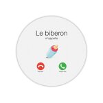 Tapis de souris rond le biberon m'appelle