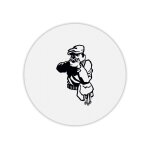 Tapis de souris rond chasseur sifflet fusil