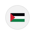 Tapis de souris rond drapeau palestine