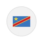 Tapis de souris rond drapeau r�publique du congo