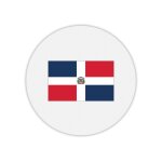Tapis de souris rond drapeau r�publique dominicaine