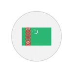 Tapis de souris rond drapeau turkmenistan