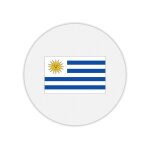 Tapis de souris rond drapeau uruguay